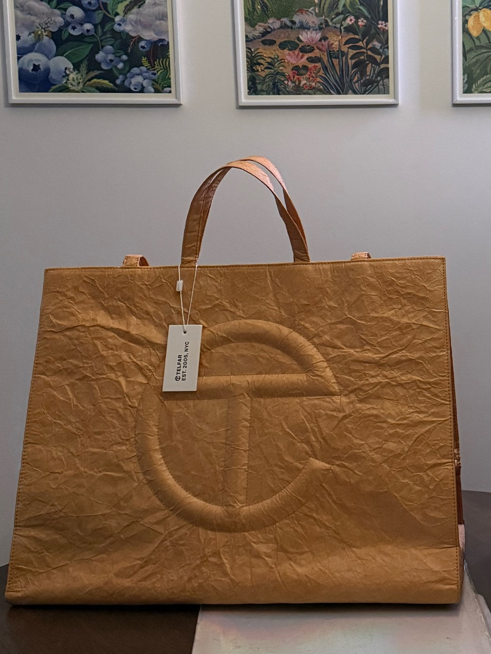 BNWT Telfar Large Shopping Bag in TYVEK Brown Paper